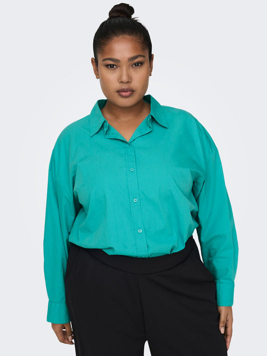 CarMinsa Oversize Shirt Solid-Pluspige