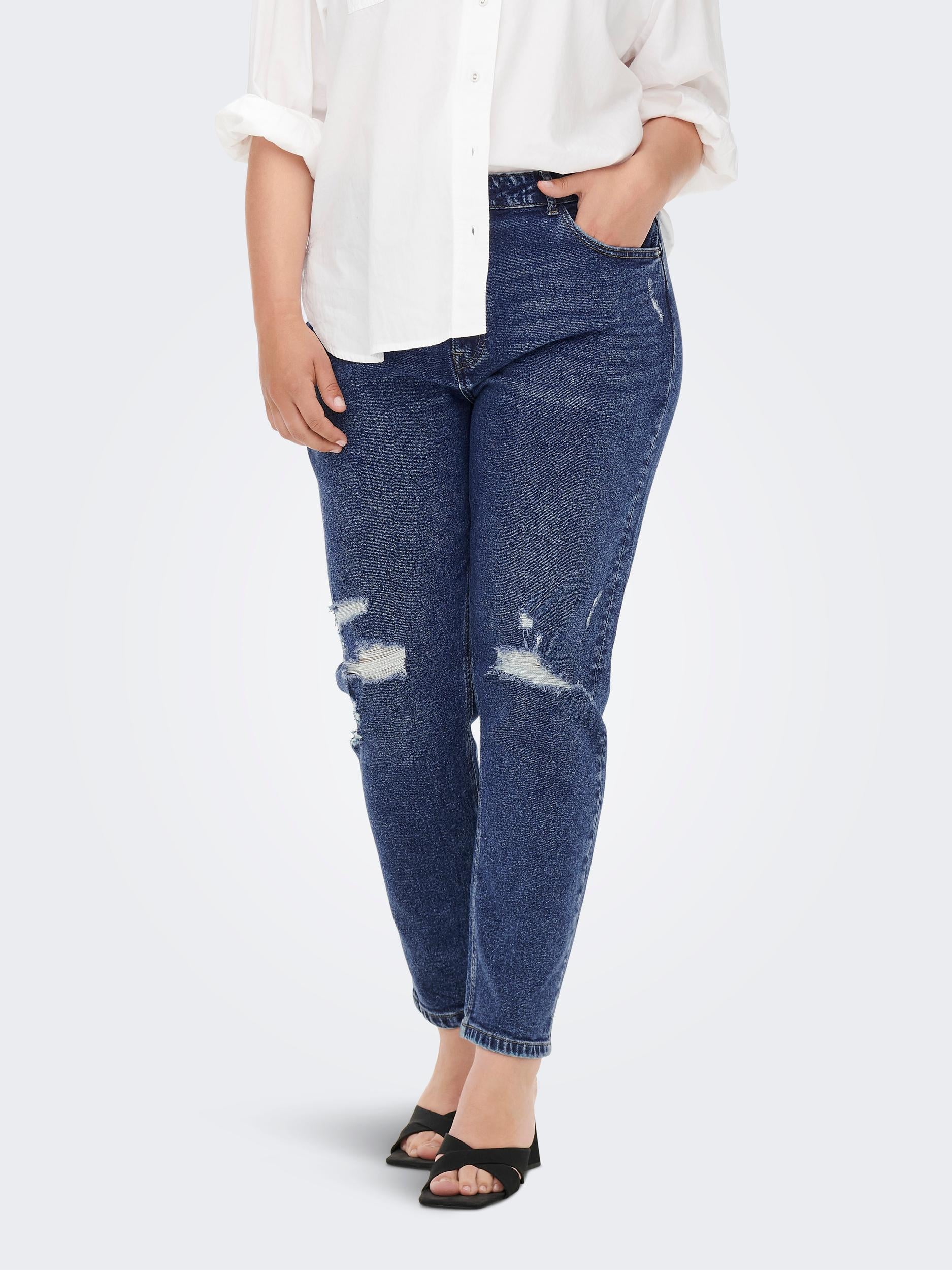 CarEneda Highwaist Ankel Jeans-Pluspige