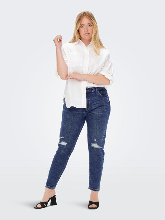 CarEneda Highwaist Ankel Jeans-Pluspige