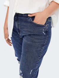 CarEneda Highwaist Ankel Jeans-Pluspige