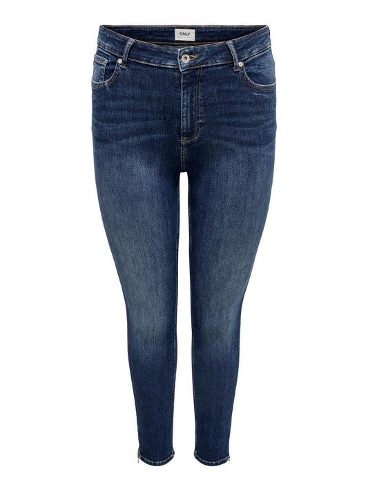 CarWilly Skinny Ankle Zip Jeans-Pluspige