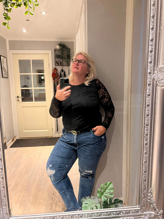 CarEneda Highwaist Ankel Jeans-Pluspige