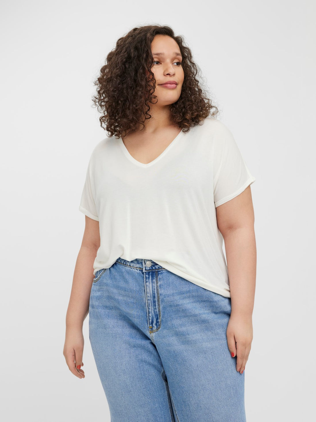 VMAYA SS V-NECK TEE VMA NOOS CURVE